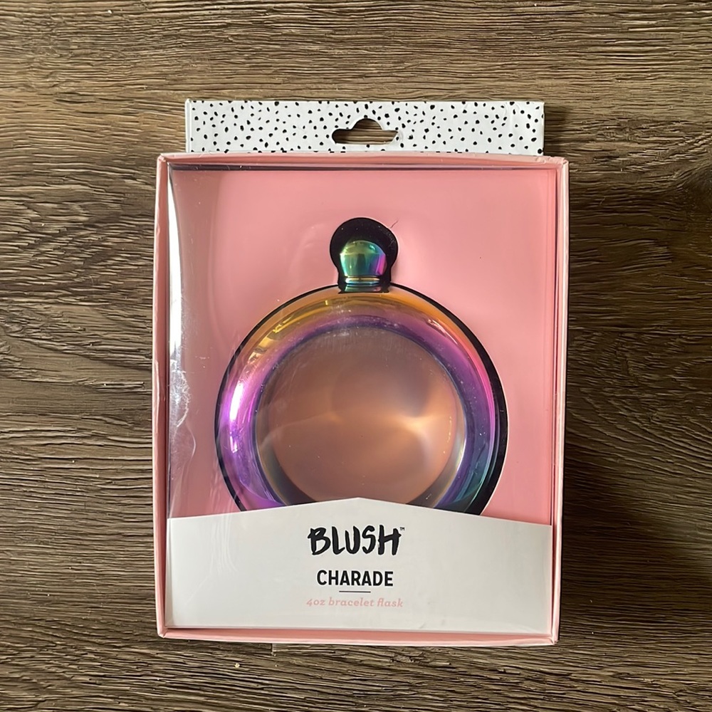 NWT | Charade 4 oz. Rainbow Bracelet Flask by Blush